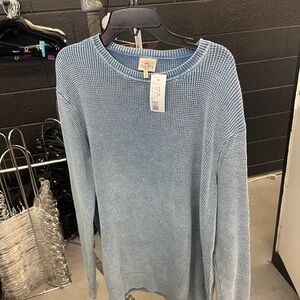 Faherty Sky Blue Knit Sweater
